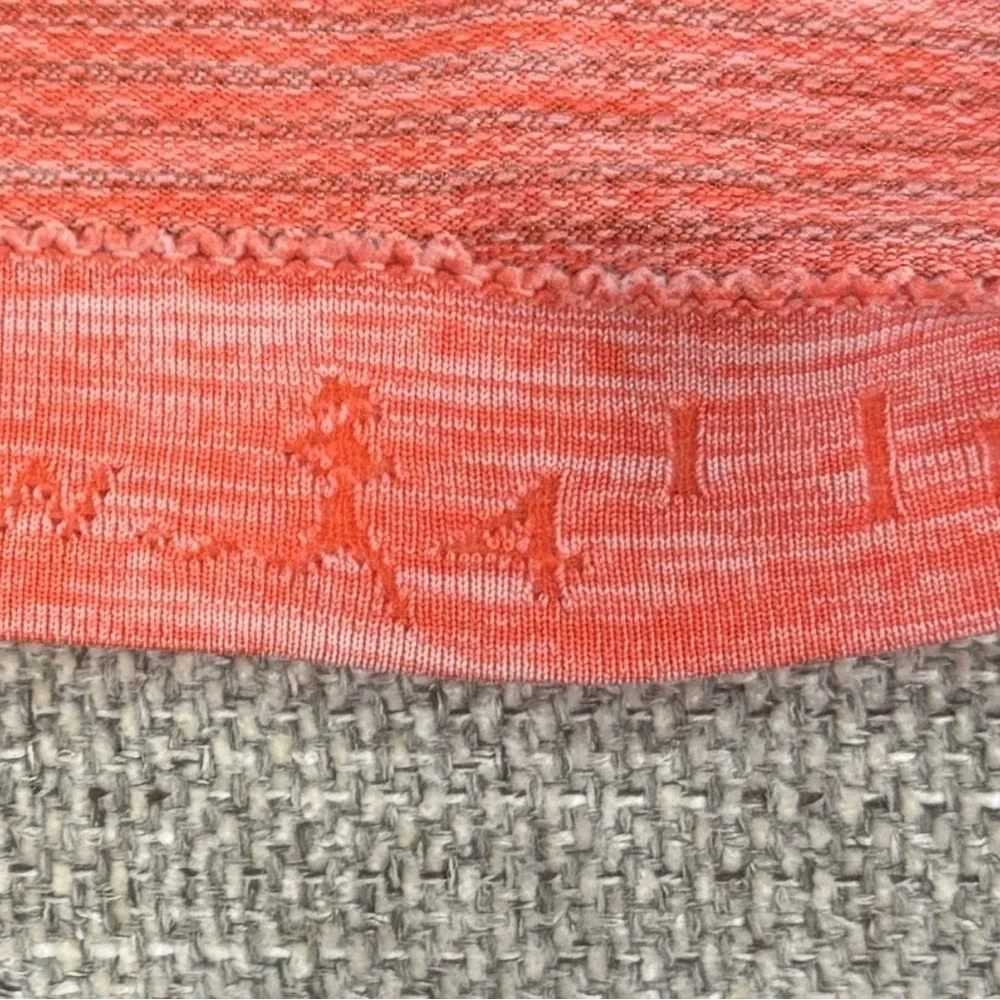 Lululemon Swiftly Tech Short Sleeve Shirt Size 4 Heathered Orange Red Color